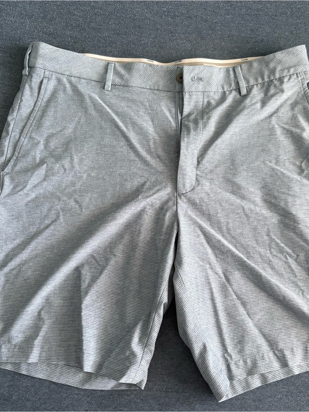 Men's Walter Hagen Majors 11 Gray Micro-Striped Golf Shorts